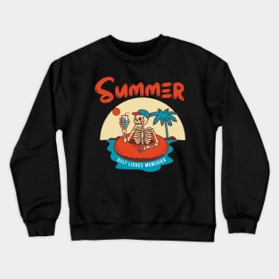 Skull Float Summer Bash Crewneck Sweatshirt